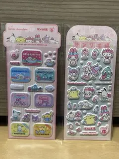 サンリオ湯 マシュマロシール ２種セット ぷくっとシール サンリオキャラクターズ