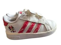 adidas ミニーマウス キッズシューズ ホワイト/レッド 14cm