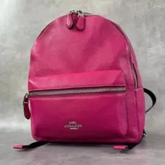 極美品】COACHコーチ リュック ビリー ペブルドレザー ピンクバッグ