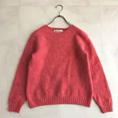 Harley of Scotland ウール プルオーバー ニット ピンク