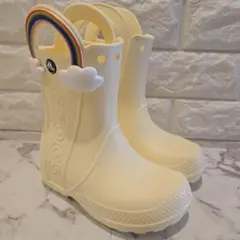【新品】crocsクロックス　虹　レインボー　長靴　キッズブーツ　21.0