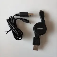 USB A to Micro USB 充電ケーブル黒