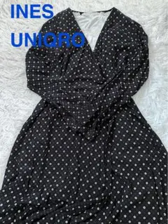 イネス　ユニクロコラボ　素敵な　カシュクール　 プリントワンピース