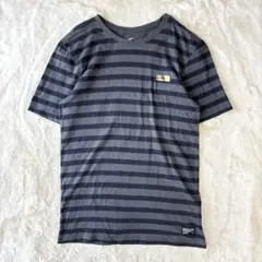 nike ナイキ M 半袖　Tシャツ　トップス　ボーダー　ロゴ　金　男女兼用