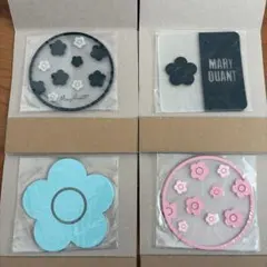 MARY QUANT クリアラバーコースター 4枚セット