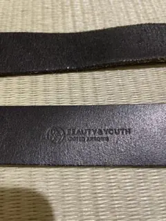 BEAUTY&YOUTH ブラック レザーベルト