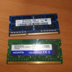 ノートPC用メモリ 4枚セット (4GB×2, 2GB×2) - メルカリ
