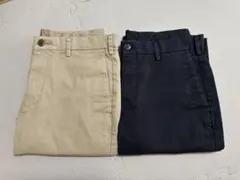 ユニクロ スリムフィットチノ ベージュ ネイビー ウエスト79
