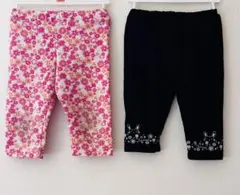 花柄とウサギのパンツセット110