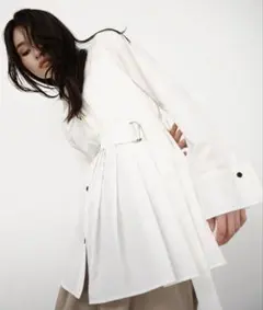 UNITED TOKYO】ベルテッドプリーツロングシャツ（タグ付き） - メルカリ