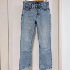 【美品】J.Crew ジェイクルー ミッドライズ フレア クロップ デニム 24のサムネイル