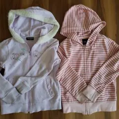 ジップアップパーカー　2枚セット　120 130　GAP