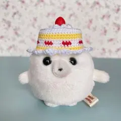 小さいぬいぐるみ用 いちごのショートケーキハット