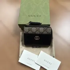 【希少】GUCCI コインケース ブラック/ベージュ