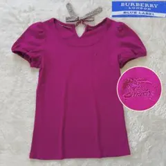 バーバリーブルーレーベル⭐︎バックリボン カットソー y2k ノバチェック　M