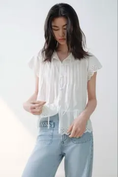 H&M ピンタックコットンブラウスのサムネイル