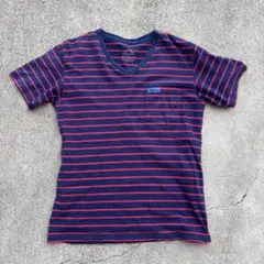 ボーダー　ストライプ　Vネック　Tシャツのサムネイル