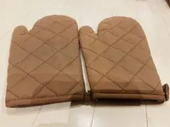 브라운 퀼트 오븐 장갑