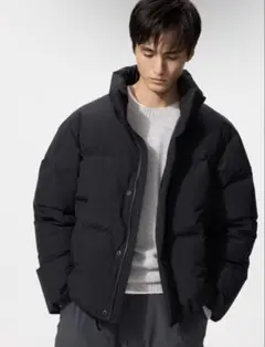 ユニクロ UNIQLO シームレスダウンジャケット ブラック 黒 XXL