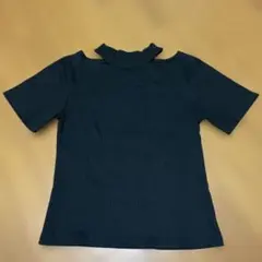 GRLリブ編み 首元デザイン 半袖 M