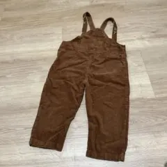 ブラウン コーデュロイ オーバーオール　120