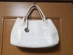FURLA　フルラ　トートバッグ　白　クロコダイル　本革　レザー