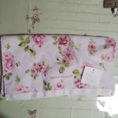 新品ローラアシュレイ フェイスタオル 花柄　ピンク