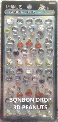 BONBON DROP 3D PEANUTS ミニ　スヌーピーシール　サックス
