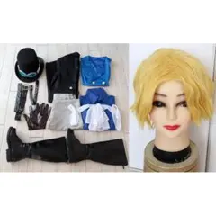 ONE PIECE　ワンピース　サボ　衣装＋ウィッグ＋靴　コスプレ　M