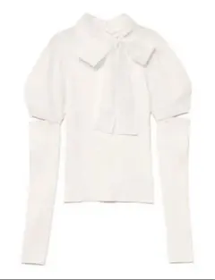 snidel ボウタイアームウォーマーニットプルオーバー