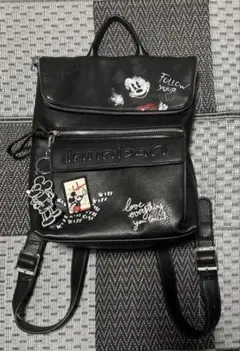 Desigual Disney ミッキーマウス ブラックバックパック