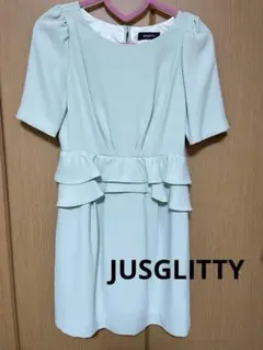 JUSGLITTY ミントグリーン ひざ丈ワンピース サイズ2のサムネイル