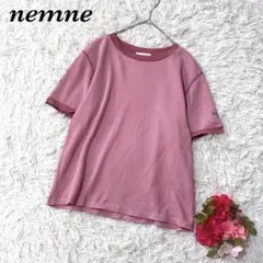 ネンネ ワッフルTシャツ F ピンク系 半袖 クルーネック サーマル 刺繍のサムネイル