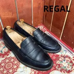 REGAL コインローファー　ブラック　25cm 2640 シボ加工