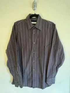 vintage Calvin Klein ストライプ 長袖シャツ S