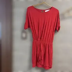 ザラZARA ミニワンピM 赤　レット