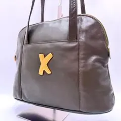 【イタリア製・美品】パロマピカソ レザーバッグ Xロゴ 深緑 メンテナンス済のサムネイル
