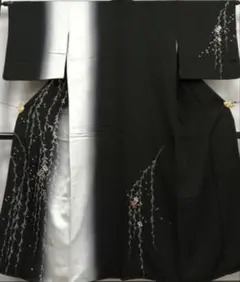 4/30まで 限定価格‼️訪問着　刺繍　枝垂れ花文　暈し染め　金糸　金彩