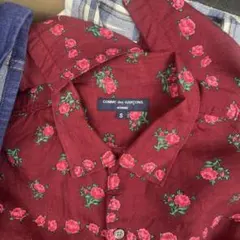 COMME des GARCONS HOMME 柄シャツ 薔薇