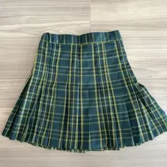 グリーンチェック　ミニスカート　xs 韓国　アイドル　Y2K
