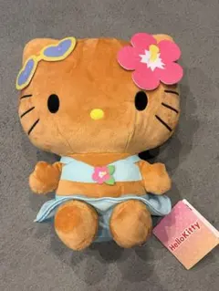 新品タグ付　サンリオ　ハローキティ Lぬいぐるみ　日焼けギャルVer.　プライズ