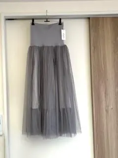 RADIATE グレー チュールロングスカート 38