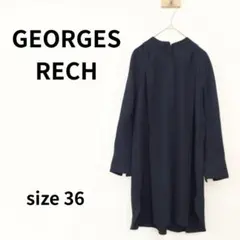 GEORGES RECH　チュニックシャツ　36　ネイビー　S-293のサムネイル