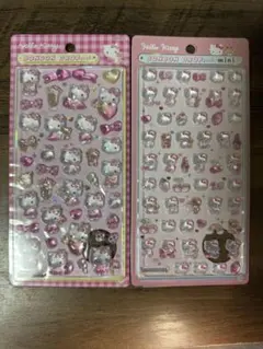 正規品　ピンクハローキティー　ボンボンドロップシール２枚セット
