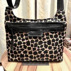 ✨希少✨LONGCHAMP ロンシャン ショルダーバッグ ナイロン ヒョウ柄 黒