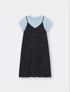 ドットキャミソールワンピース(半袖) 140㎝
