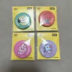 BT21 缶バッジ 4つセット BTS