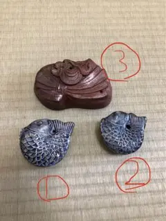 ①李朝瑠璃釉魚形水滴　② 李朝瑠璃釉魚形水滴　③古備前宝珠と熨斗水滴　3点セット 2026年最新】李朝 水滴の人気アイテム - メルカリ