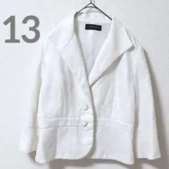 【AVET/アベット】スーツ上　ジャケット　ホワイト　白　LL デザインボタン
