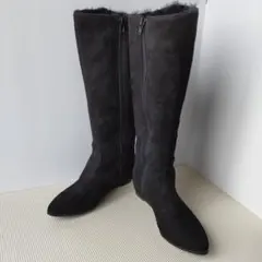 MELMO 黒スエード風ロングブーツ 　サイズМ　メルモ